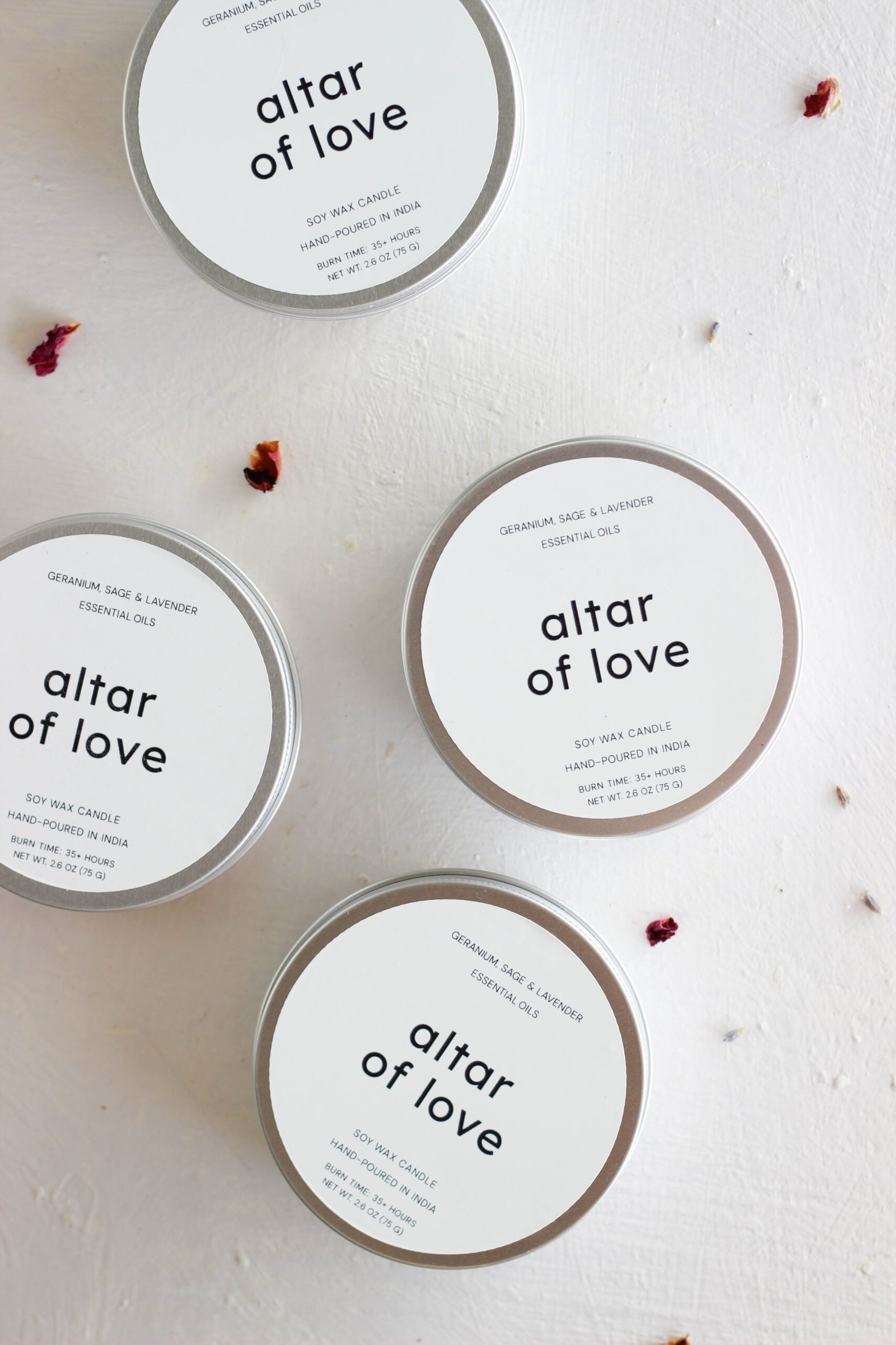 ALTAR OF LOVE TRAVEL SOY WAX CANDLE Texture Hover